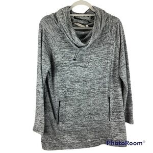 Soft Surroundings Gray Cloud Nine Cowl Neck Sweater Size Medium